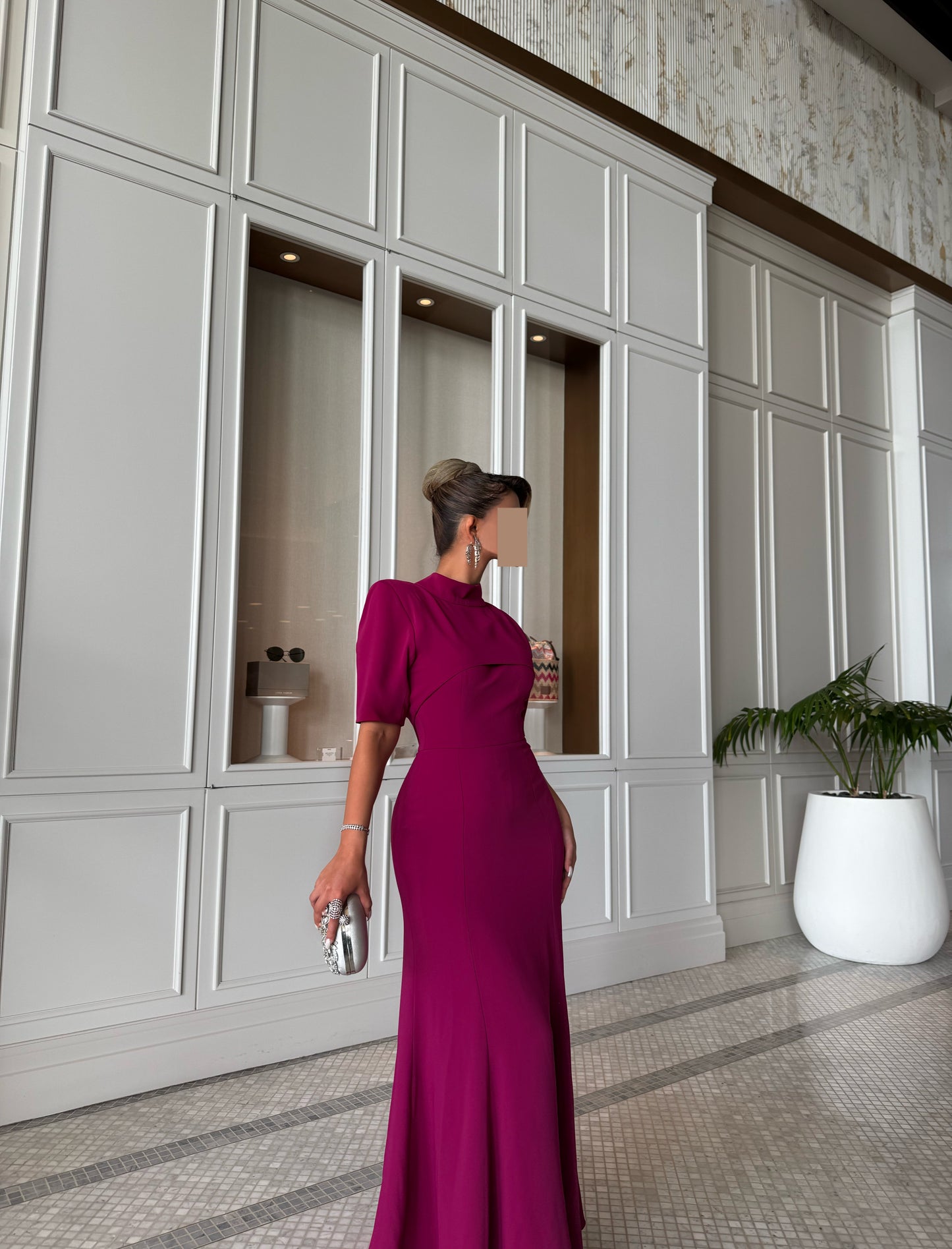 PINK SEMI FIT LAYERED PANELLED DRESS