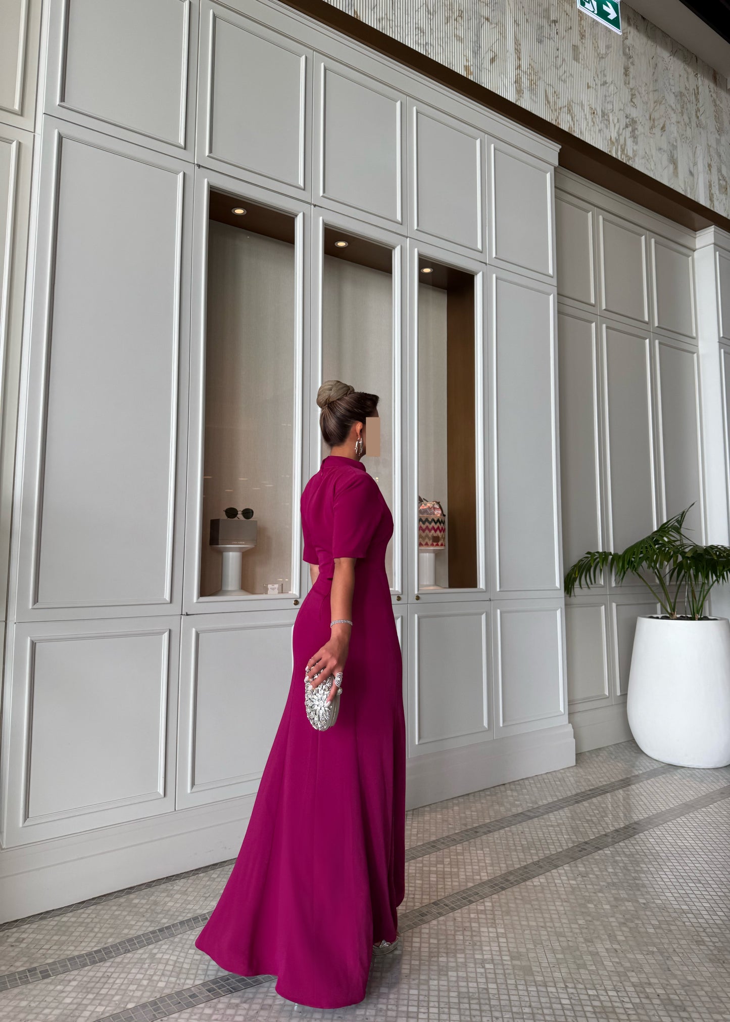 PINK SEMI FIT LAYERED PANELLED DRESS
